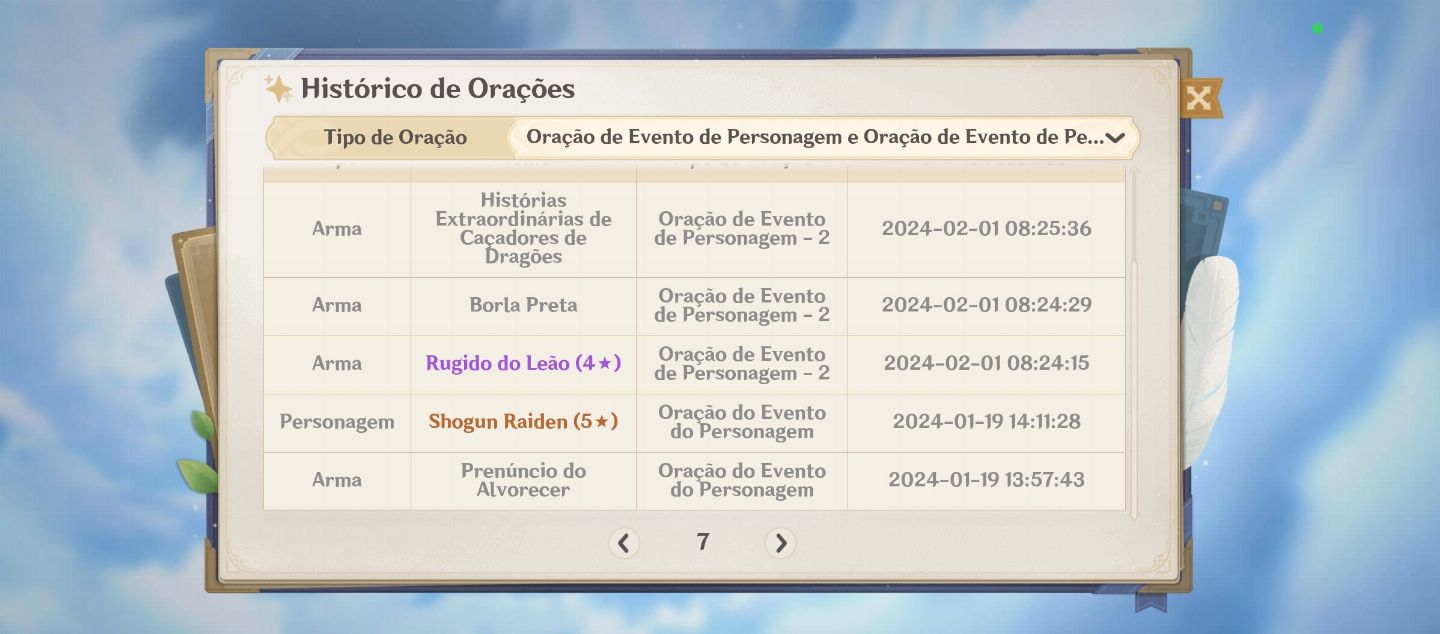 Conta AR 57! (Raiden C1, Yelan + Bis, Kazuha e Muito Mais!)