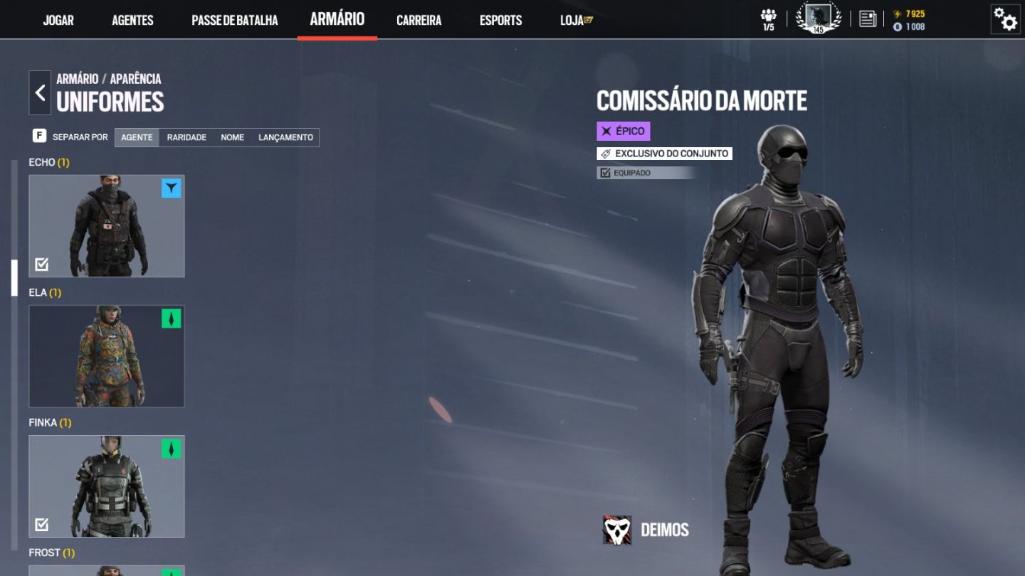 Conta Ubisoft, RAINBOW SIX SIEGE PC.
