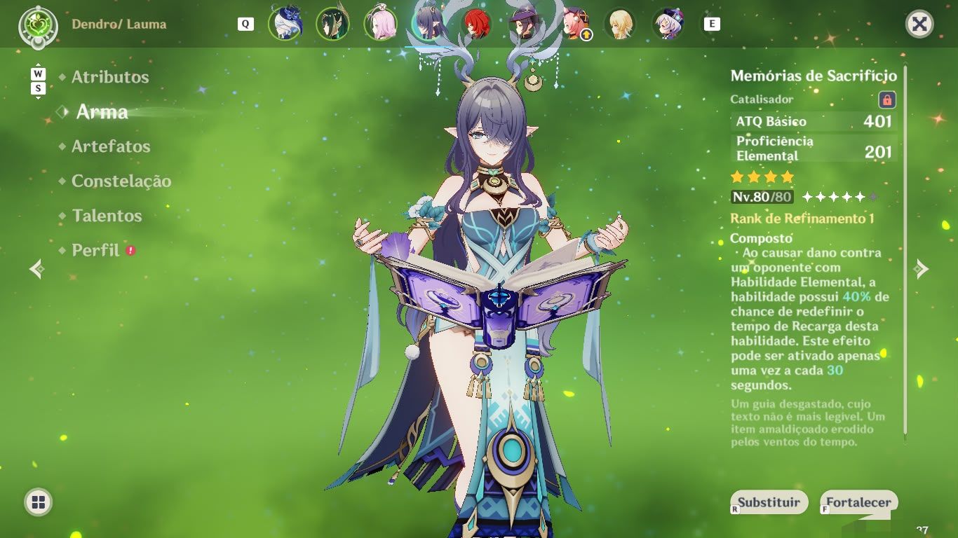 CONTA GENSHIN IMPACT AR 55 LAUMA, NEFER E FURINA