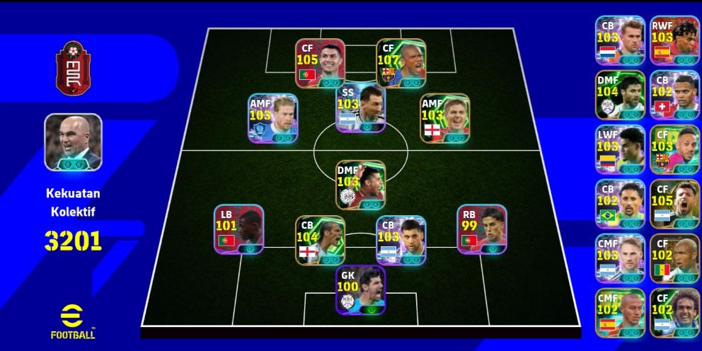 CONTA eFOOTBALL | STRENGTH 3201 | MESSI - CR7 - DE BRUYNE +++