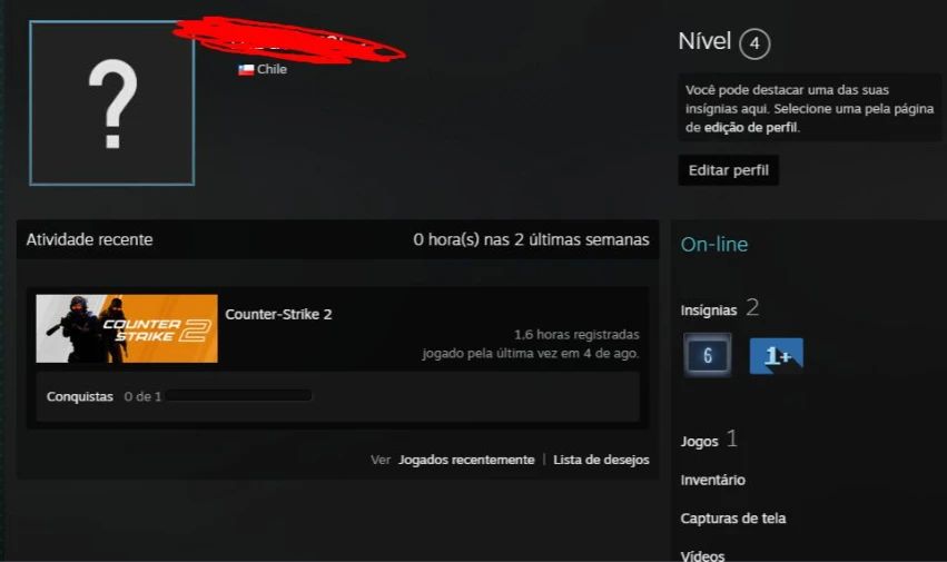 Conta Prime CS2 com Medalha