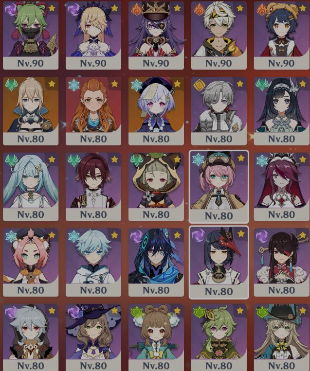 Conta genshin impact rank 60 com personagens com constelações e assinaturas