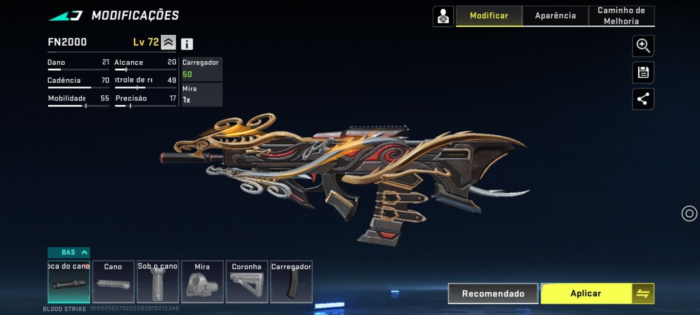 Conta blood strike recheada de itens