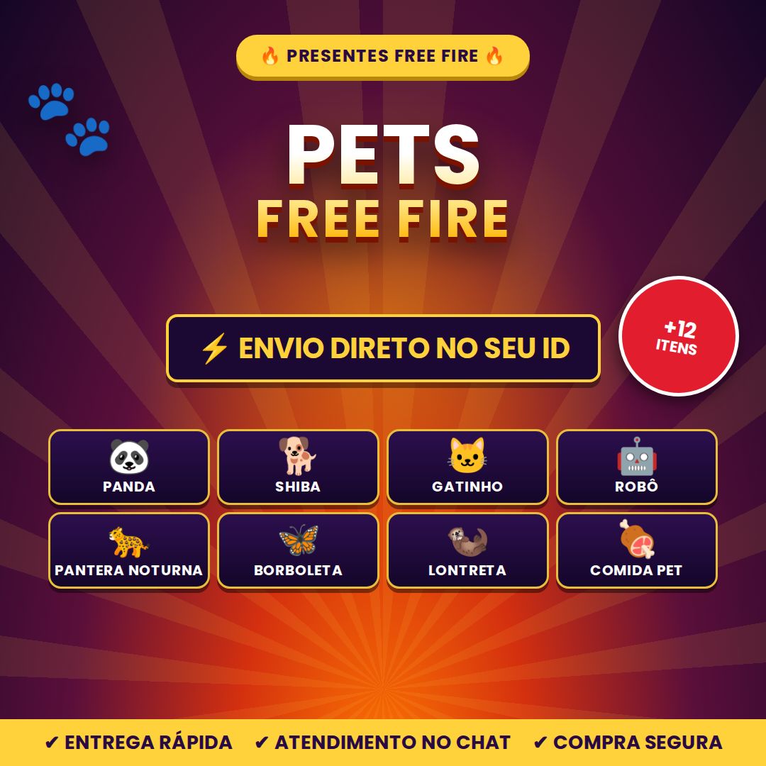 PETS - FREE FIRE | ENTREGA RÁPIDA!!
