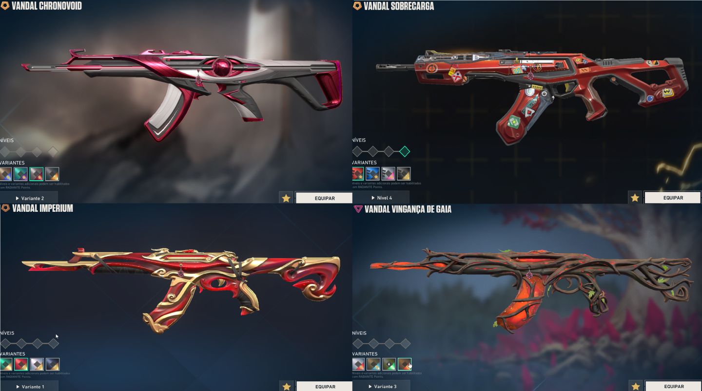 CONTA COM PACOTE CHAMPIONS 2023, 2024, 2025, VCT LOCK//IN E KARAMBIT VCT 25.