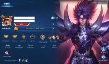 Conta Honor of kings 317 skins (inclui todas CDZ) full heróis - Nobreza 8 | GM 9