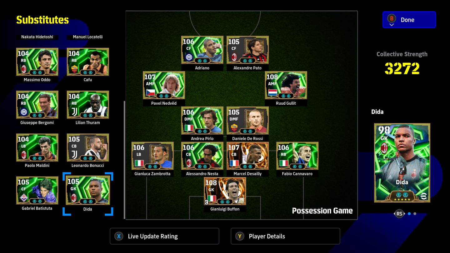 Conta eFootball Xbox / PC Microsoft - 3336 - 8 BigTime + 56 épicos + 35 ShowTime