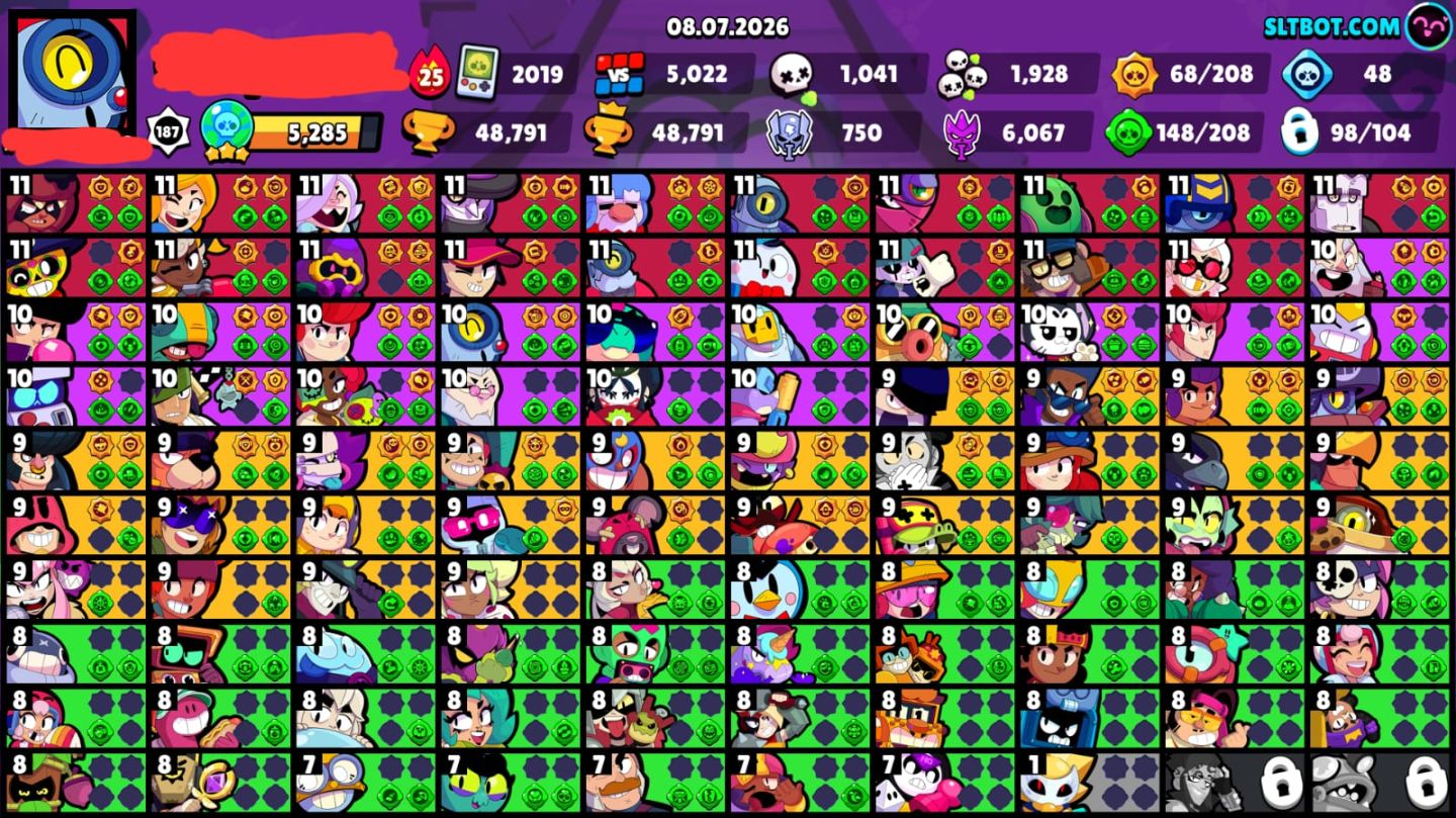 CONTA BRAWL STARS OG 2019 +48K DE TROFEIS MUITO COMPLETA