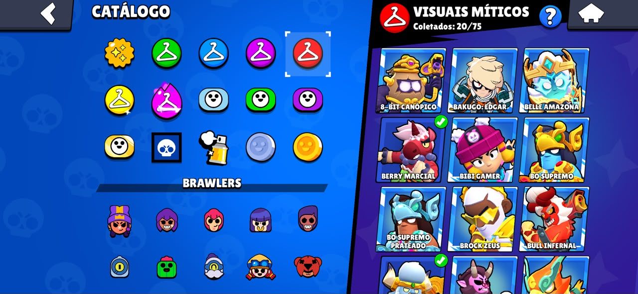 Conta Rara de efootball, com varios brawlers no max e varias skins