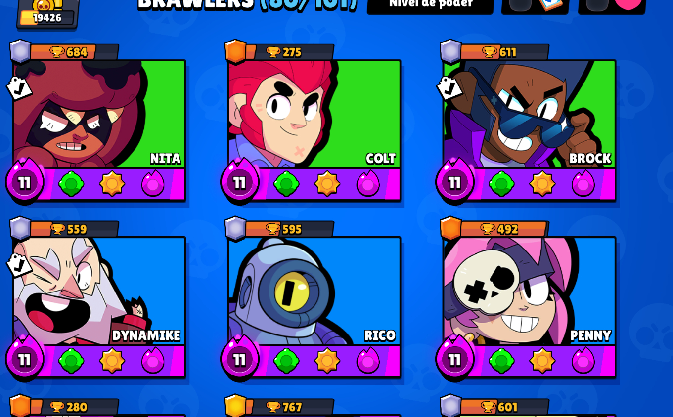 Conta Brawl Stars 19k kaze