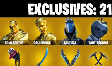 135 skins | Gold Brutus | Gold Midas | Sultura | Tart Tycoon | Fixer | Enforcer