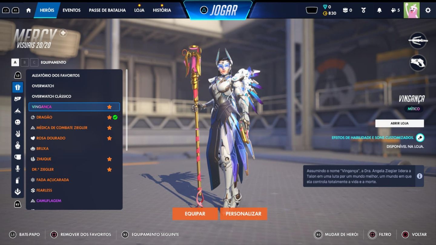 CONTA OVERWATCH 8 ANOS (2018-2026) / MERCY ROSADOURADA, DVA NANOCOLA E OUTROS