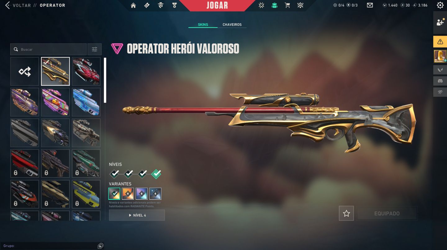 Conta Valorant com mais de 70 skins COMPRADAS