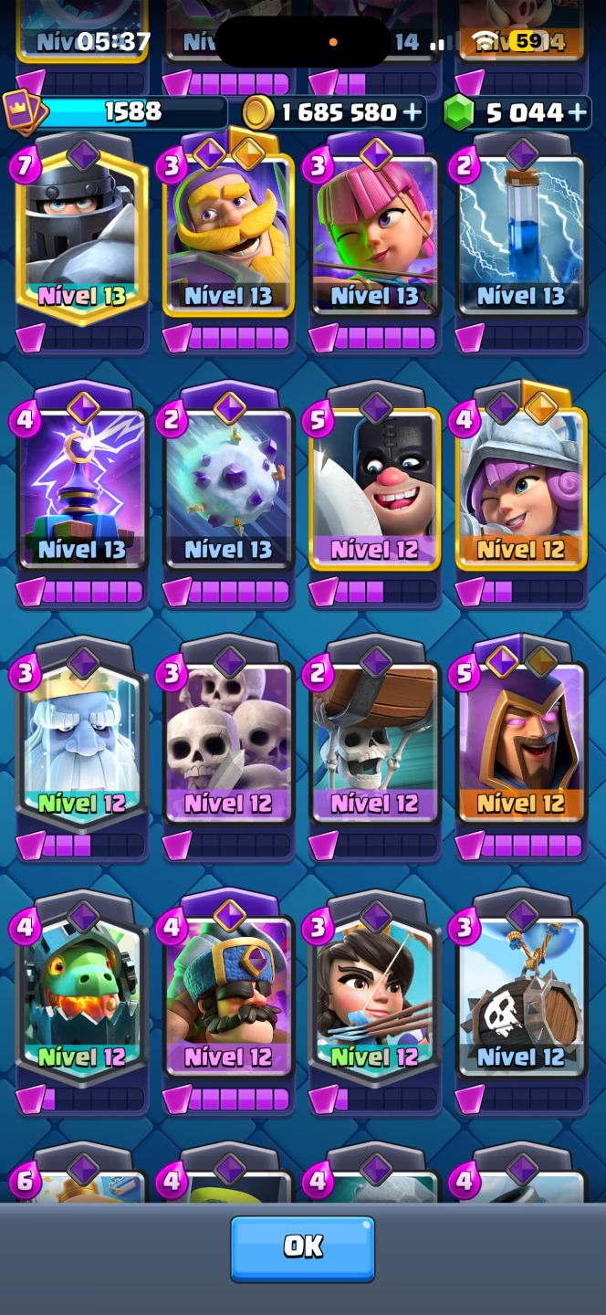 Conta clash royale 10,500 troféus 5k gemas e várias evoluções
