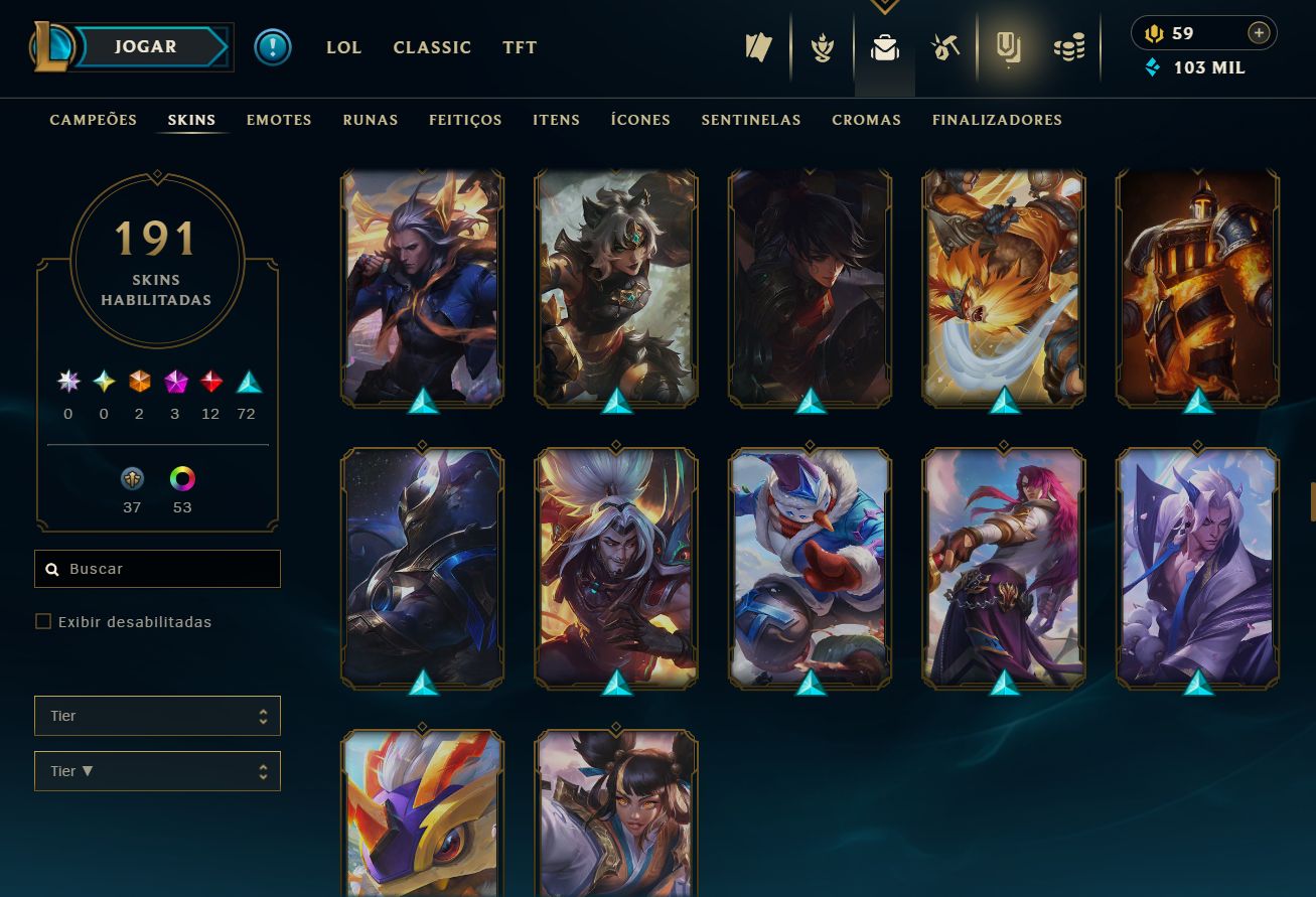 CONTA GOLD IV - 191 SKIN - FULL CHAMP + PREÇO BAIXISSIMO! - 100% SEGURA!
