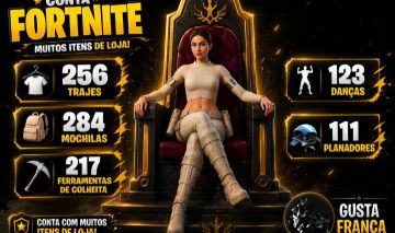 CONTA FORTNITE 256 SKINS + MUITOS ITENS DE LOJA