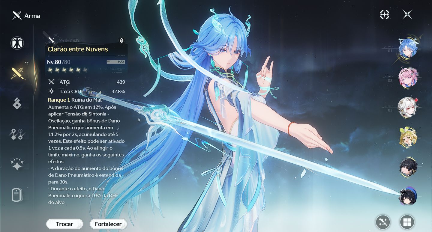 CONTA REROLL WUWA QINGXIAO, DENIA E HSIN