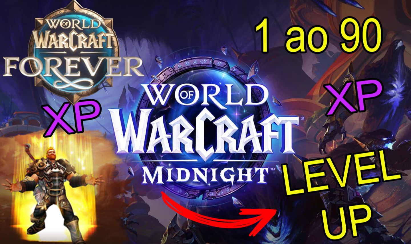 Level Up WoW Midnight WoW Forever Beta Classic TBC Pandaria + Farm de Honra