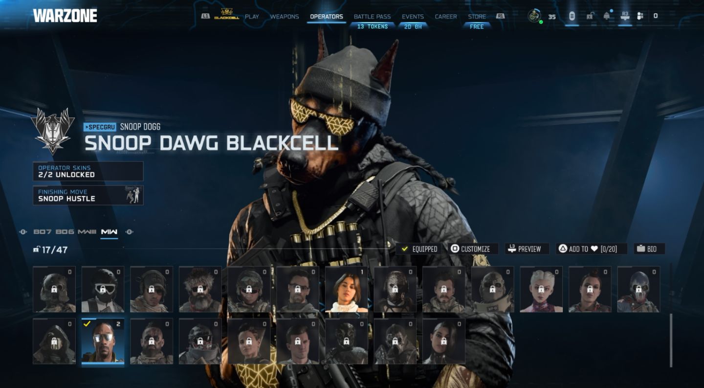 CONTA WARZONE RARA COM SNOOP DOGG, SKINS RARAS, UNICO DONO