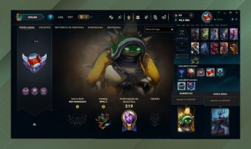 CONTA LOL RARA 2011 - 122 SKINS- SKINS/ICONES RAROS - REI RAMMUS E KAYLE JUIZA