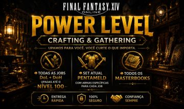 FFXIV - Powerlevel de TODOS os jobs crafting e gathering + set pentameld