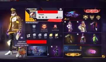 CONTA FREE FIRE | 7 ANOS | LVL 66 | FEMININA E MASCULINA | COLECIONADOR