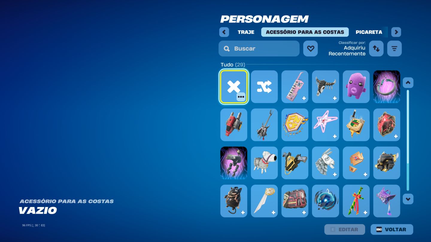 Conta Basica Fortnite/ Skins Tryhards, Compradas de pacotes e da Loja