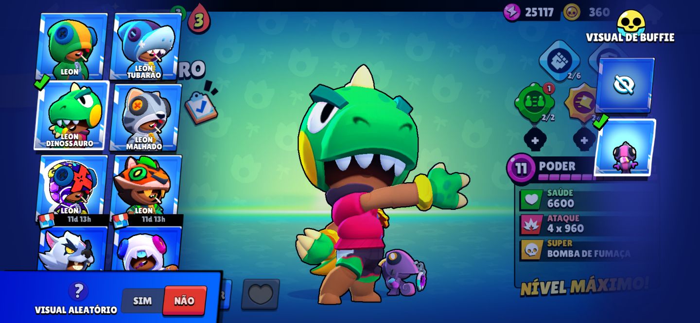 Conta de Brawl Stars com muitas skins