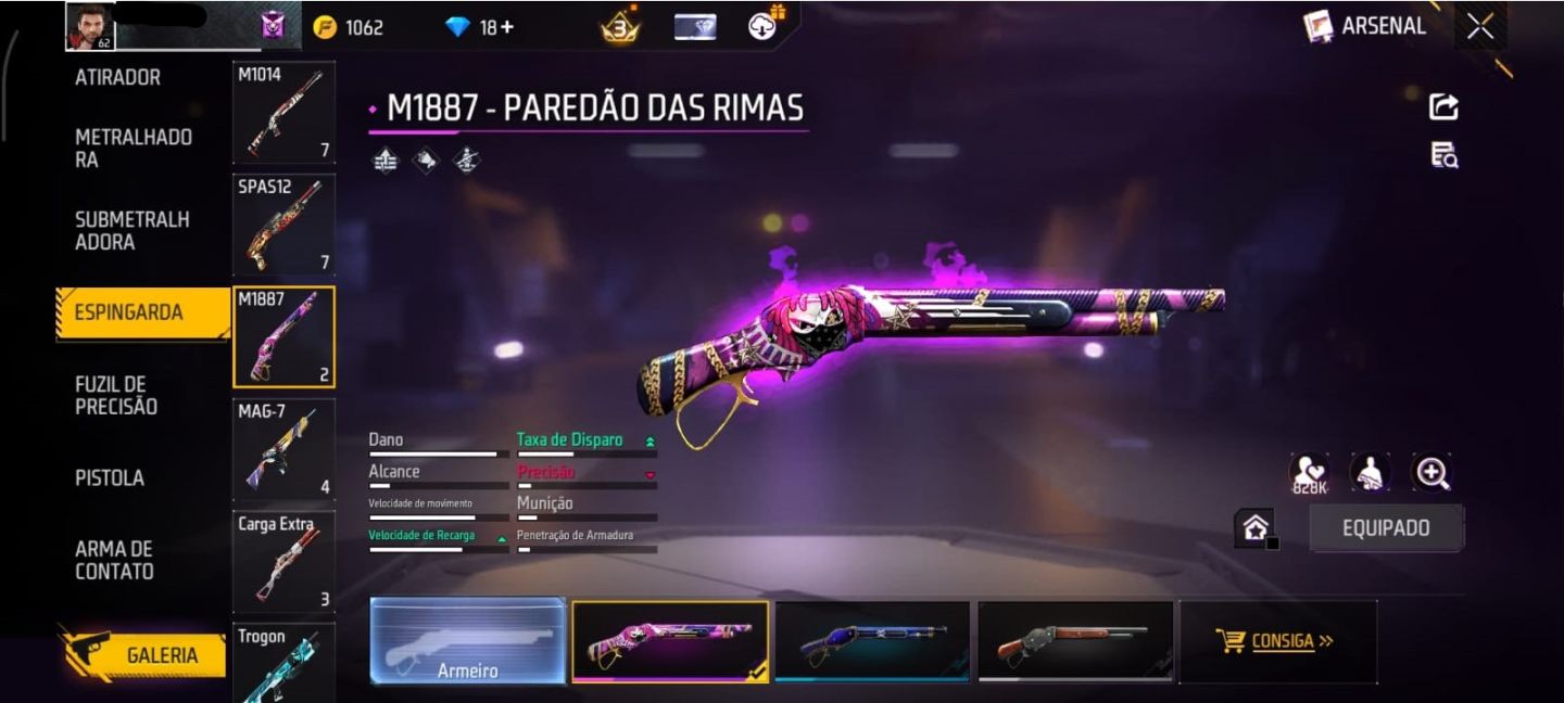 10 Ump Atributa | Xm8 Atributa + 318 Peitorais | Skins de Naruto + Dank master