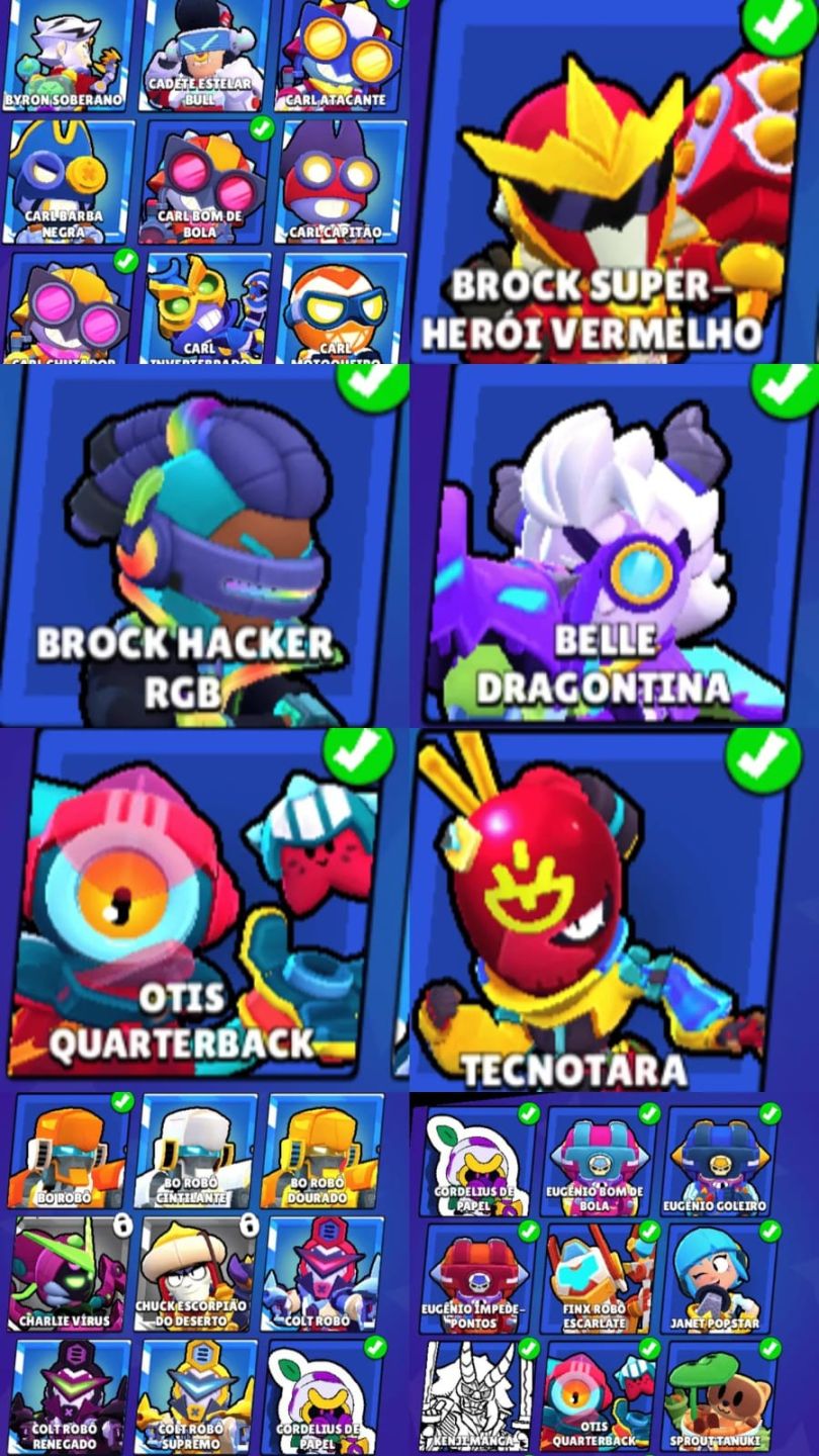 CONTA DE BRAWL RARA COM 14K DE TROFEUS , PASSES, SKINS ROBO E DE HIPER400 GEMAS