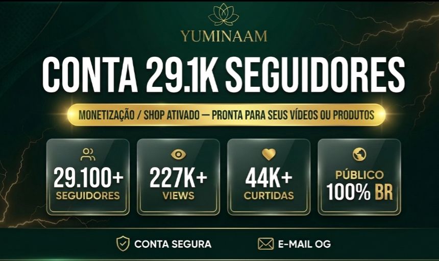 CONTA TIKTOK 29,1K SEGUIDORES, MONETIZAÇÃO E SHOP APROVADO | NICHO POLITICA