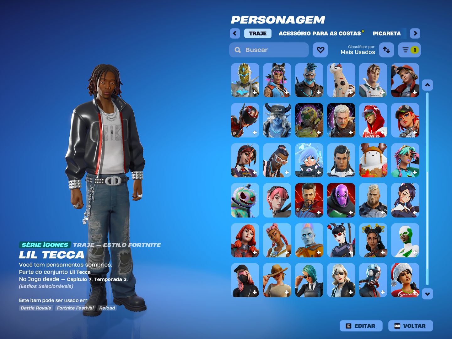 Conta Tryhard Fortnite Preço Acessível