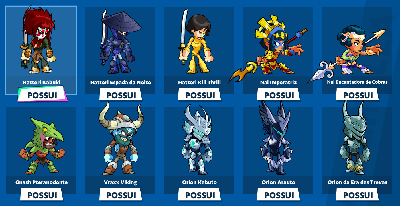 Conta de brawlhalla rara! Foice de outono + lv 100 artemis (muitas skins)