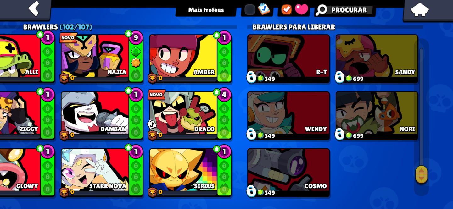 CONTA BRAWL STARS 40K TROFÉUS | 102 BRAWLERS | 33 HIPERCARGAS | ENTREGA RÁPIDA