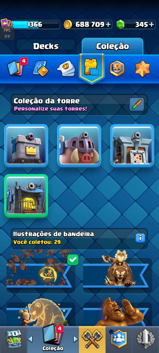 Conta de Clash Royale Arena 24