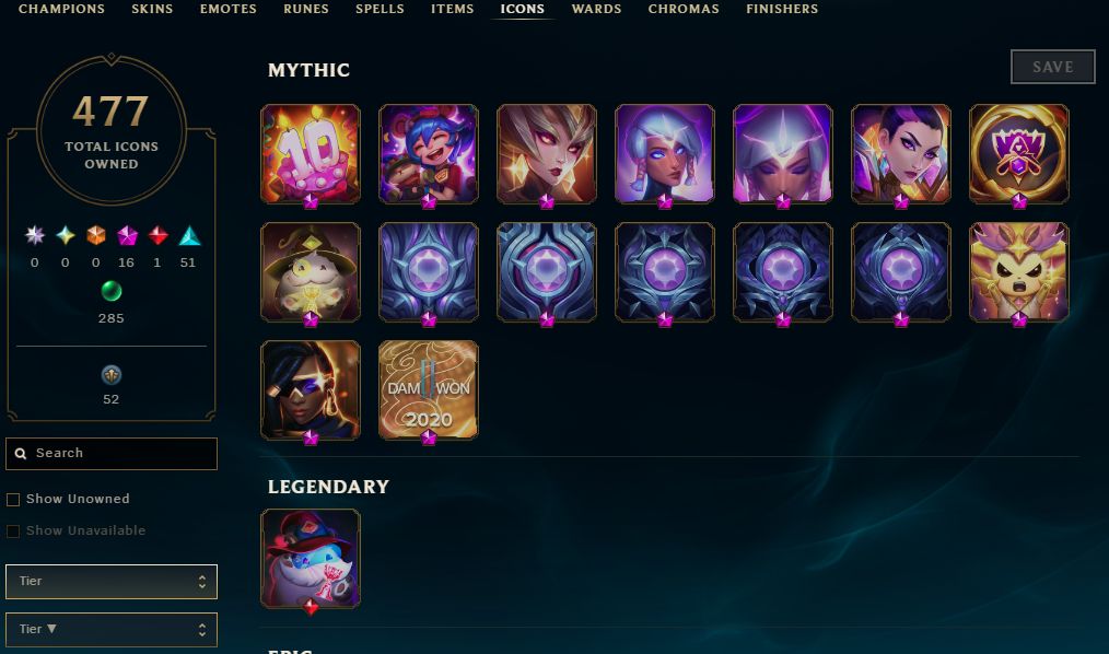 886 SKINS, 189 CHROMAS - CONTA DE LEAGUE OF LEGENDS