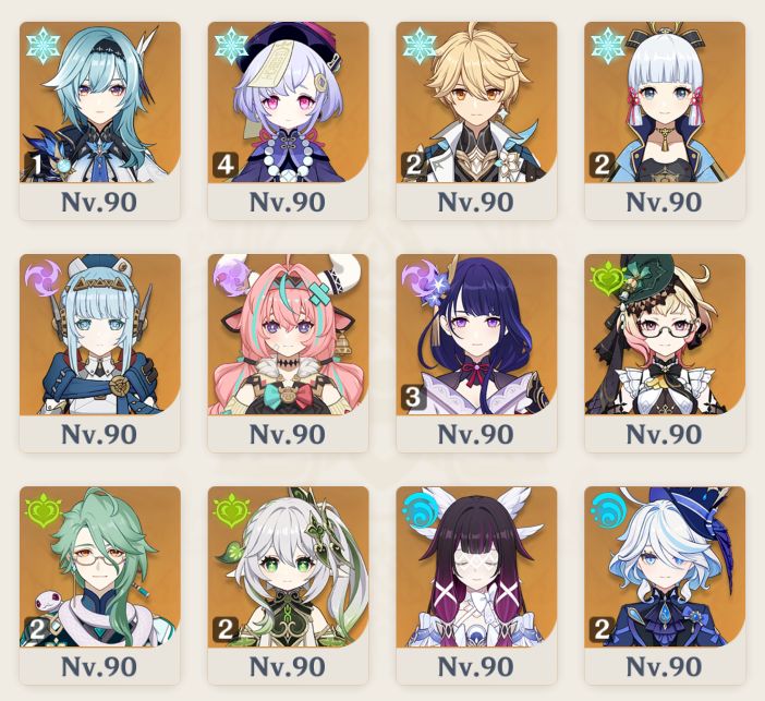 Conta Genshin feita no dia 1