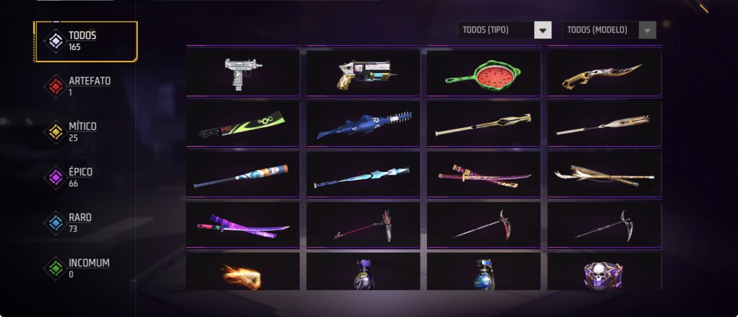 Conta Free Fire Raríssima, Antiga com muito item antigo