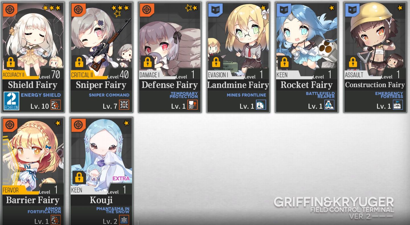 [GFL1] Girls Frontline Conta Nível 125 | 5 Collab | SF Bosses | HOC Max | Fairys