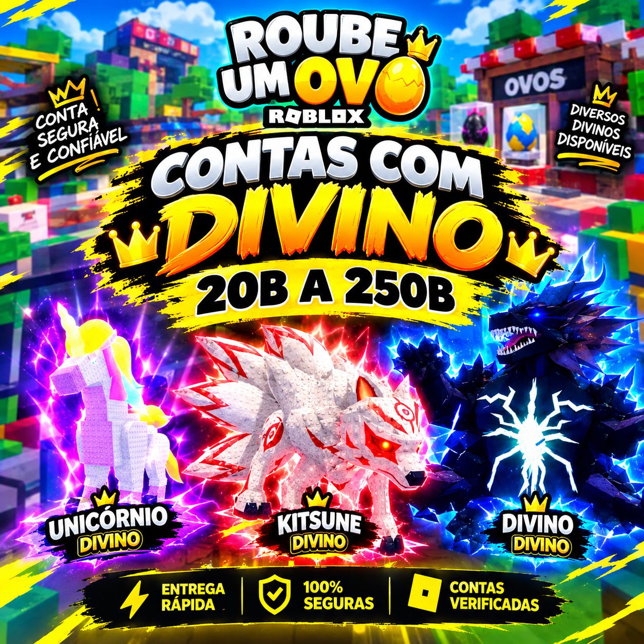 25b/s Até 6Ts (CONTAS COM DIVINO STEAL AN EGGS/ roube um ovo)