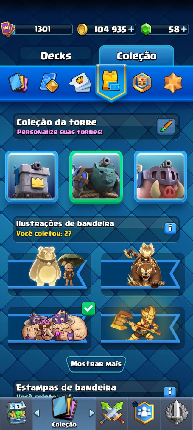 Conta de Clash Royale