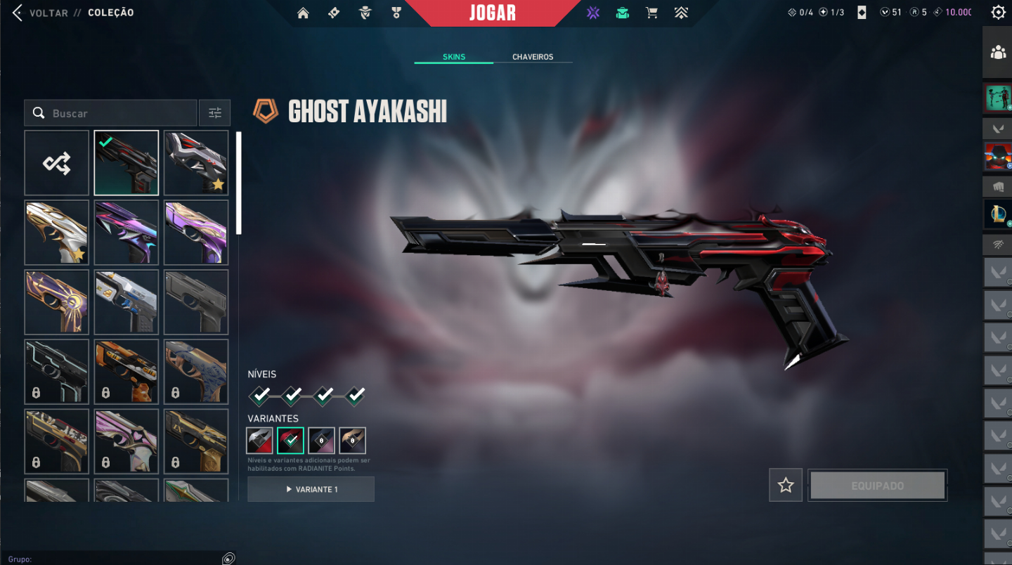 CONTA VALORANT | SKINS RARAS + VANDAL CHAMPIONS 2025