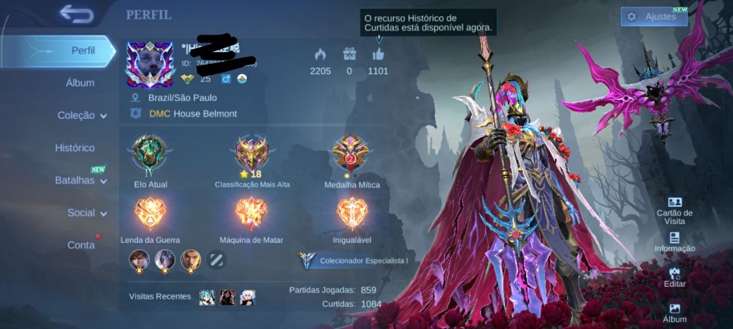 Conta Mobile legends MLBB Excelente!