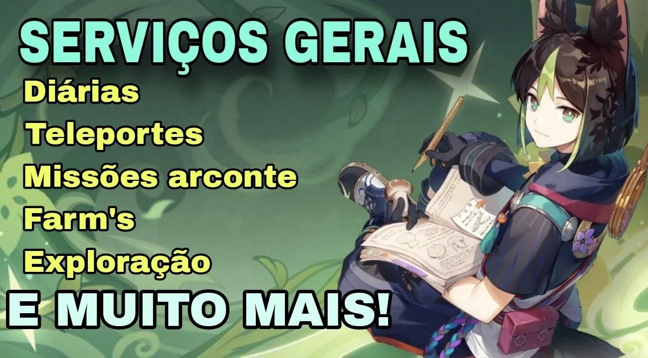 SERVIÇOS GENSHIN EFICIENTE ( ate 2 dias para entrega )