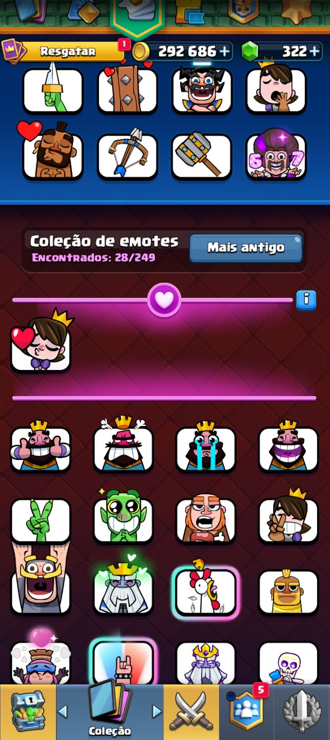 Conta Clash Royale muitos itens, com marretada do tor