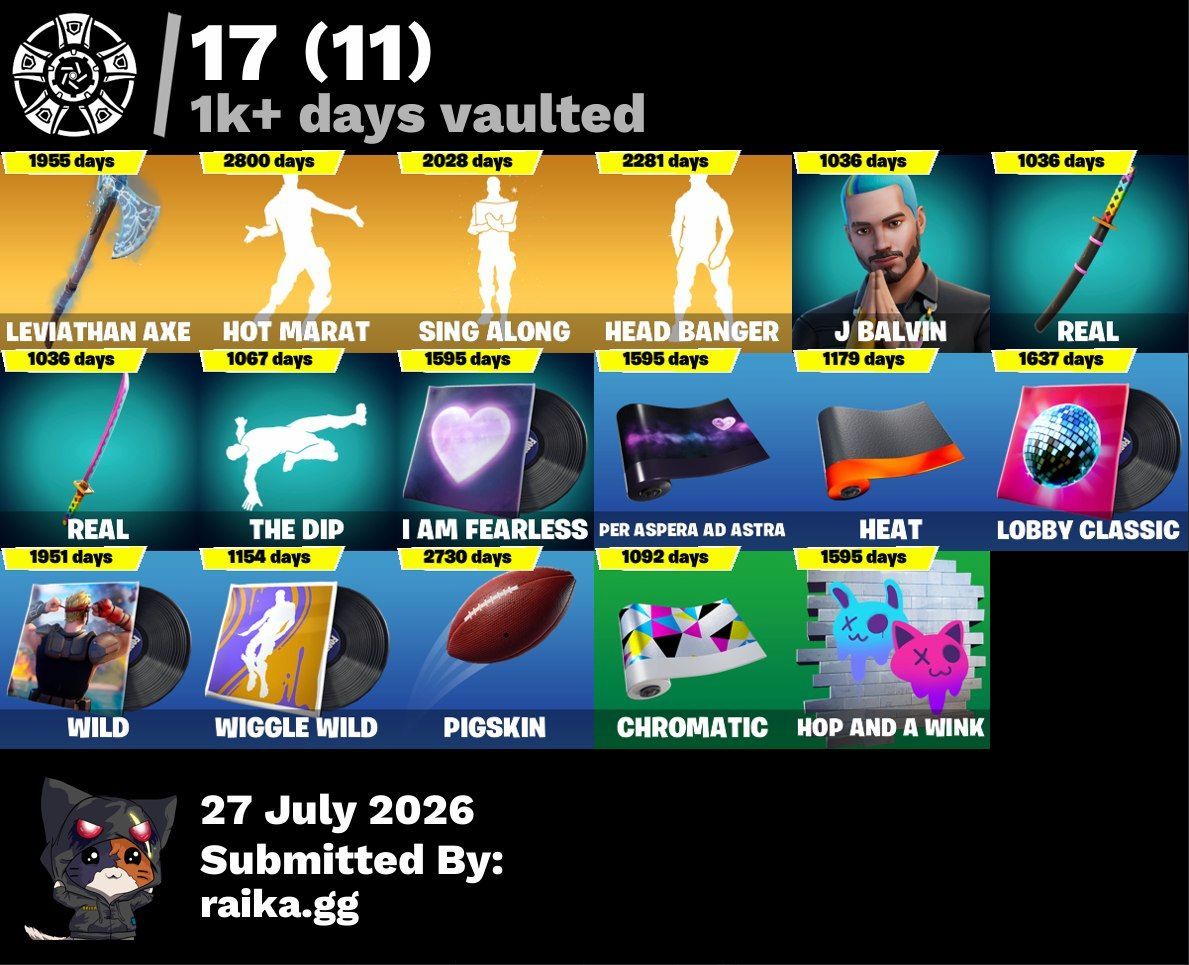 Conta Fortnite com várias skins