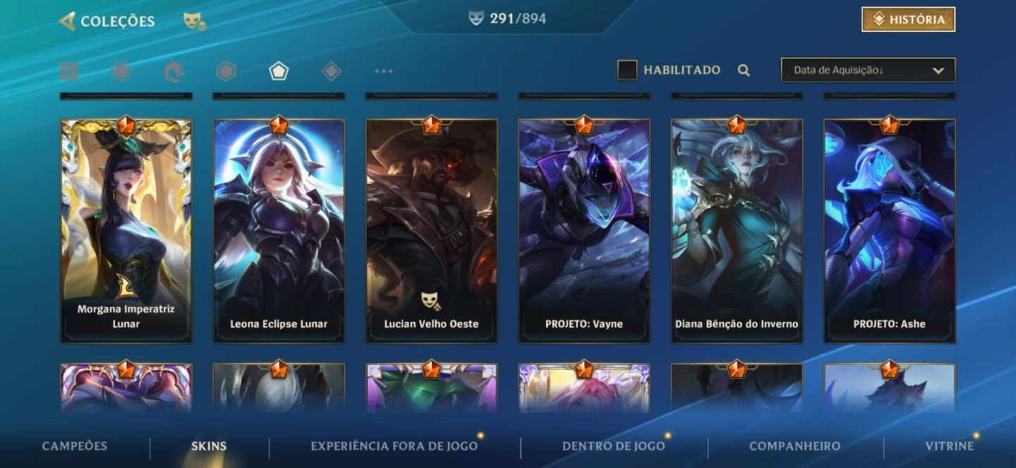 CONTA COM TODAS AS SKINS DA LUX E +290 SKINS