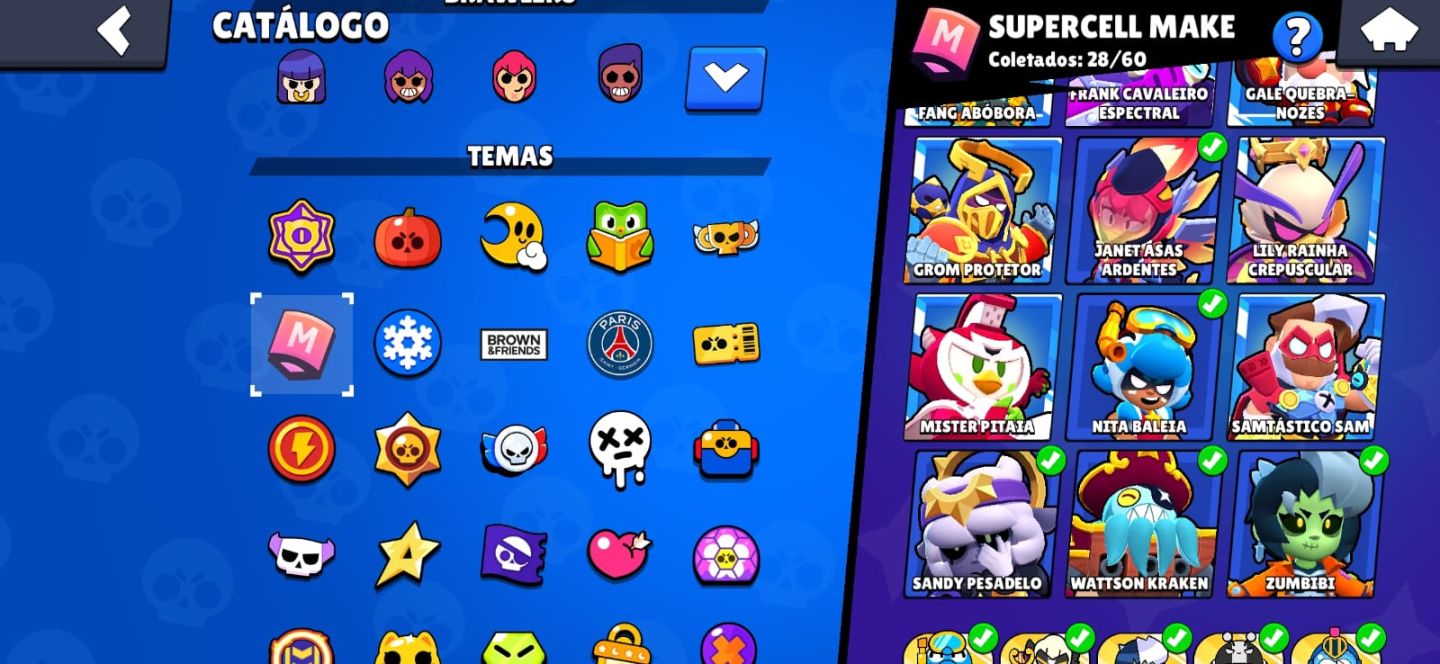 Conta de Brawl Stars | 91K de Troféus | Skins Exclusivas! | Criação: 2020 | Rara