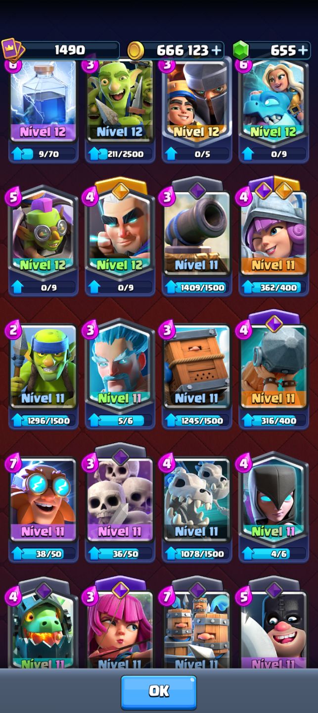 [] CONTA CLASH ROYALE LIGA SUPREMA | 10.7K TROFÉUS | 8x LVL 15 | 122/122
