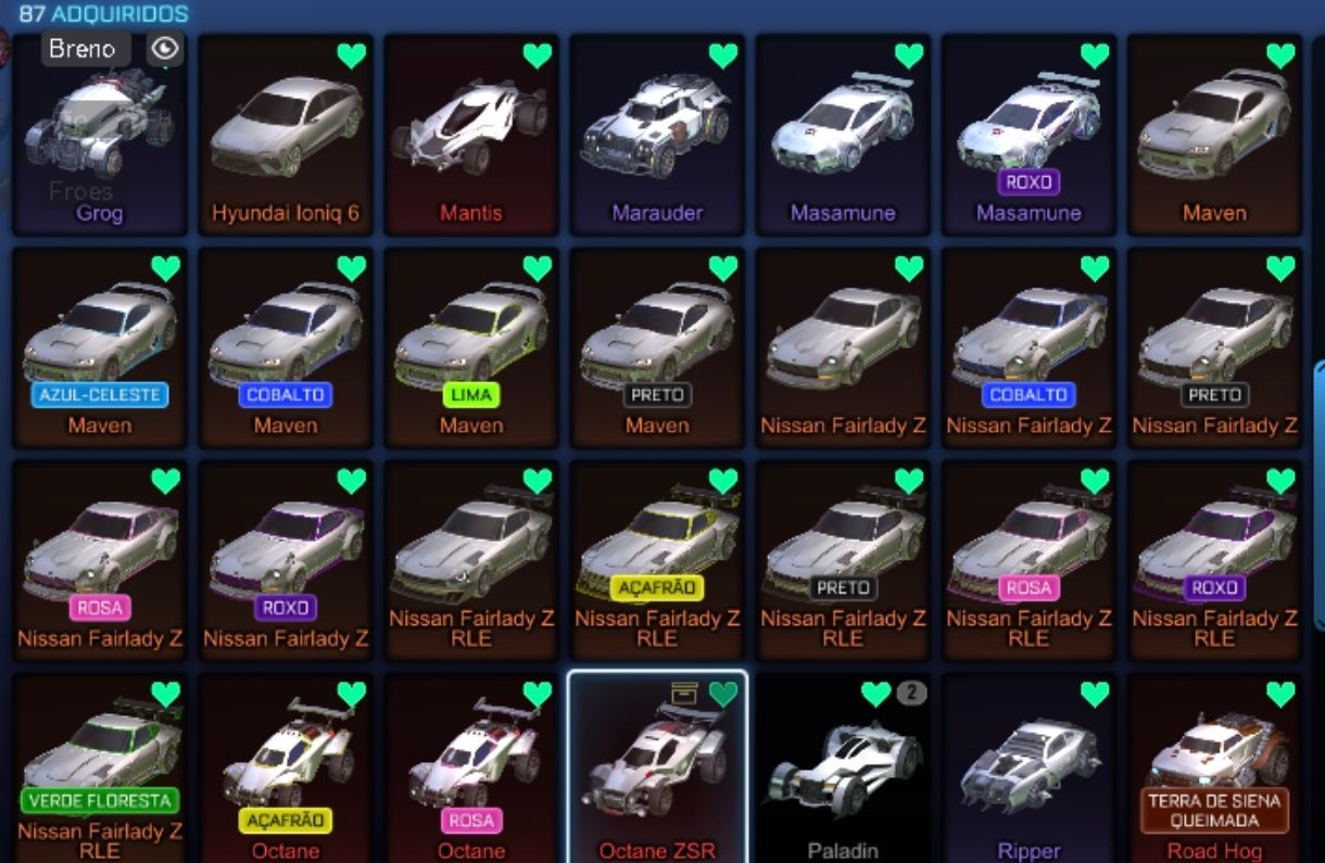 Conta epic games de Rocket league com muitos itens, TAGS GC, carros e decals